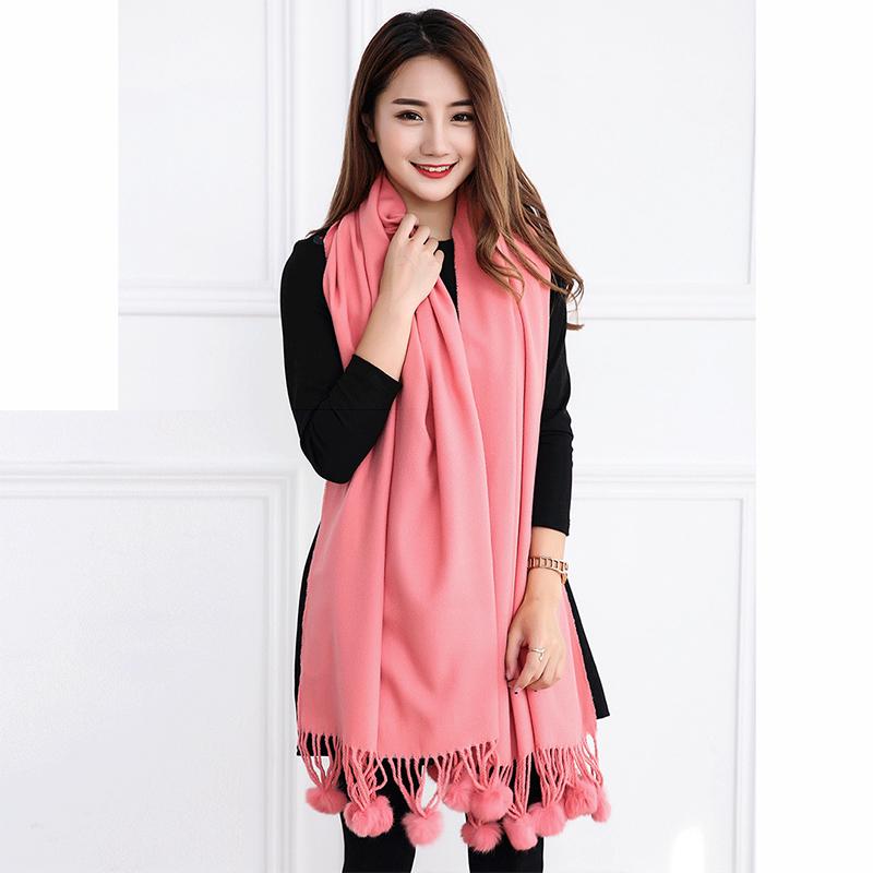 Winter Women Cashmere Scarf Pashmina Shawls And Wraps Female Foulard Hijab Wool Scarves