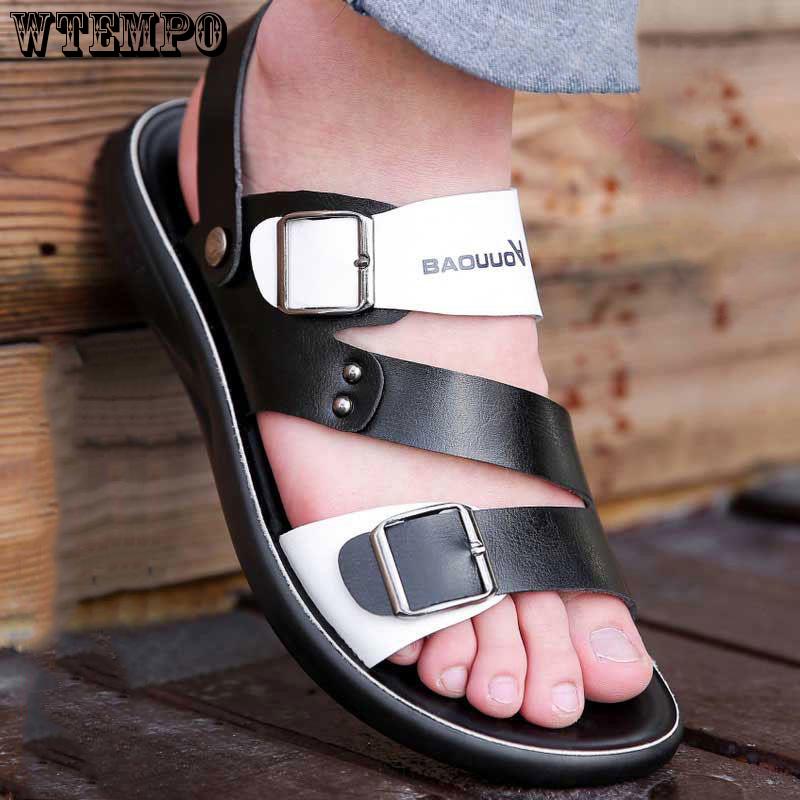 Summer Men's Shoes Genuine leather Sandals Men Sandals Platform Business Sandal