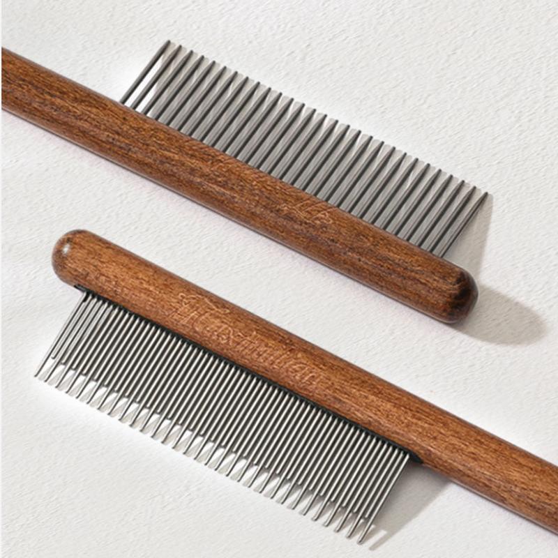 Wooden Cat Comb Dog Matted Hair Removal Comb Floating Hair Cat Comb Cleaner Pet Grooming Needle Comb Cat Pet Supplies Pets Massage Comb Grooming Tool