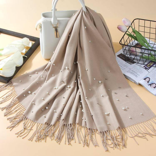 Fashion Solid Color Scarf Women Tassels Scarf Thick Warm Winter Scarves Female Cashmere Scarves