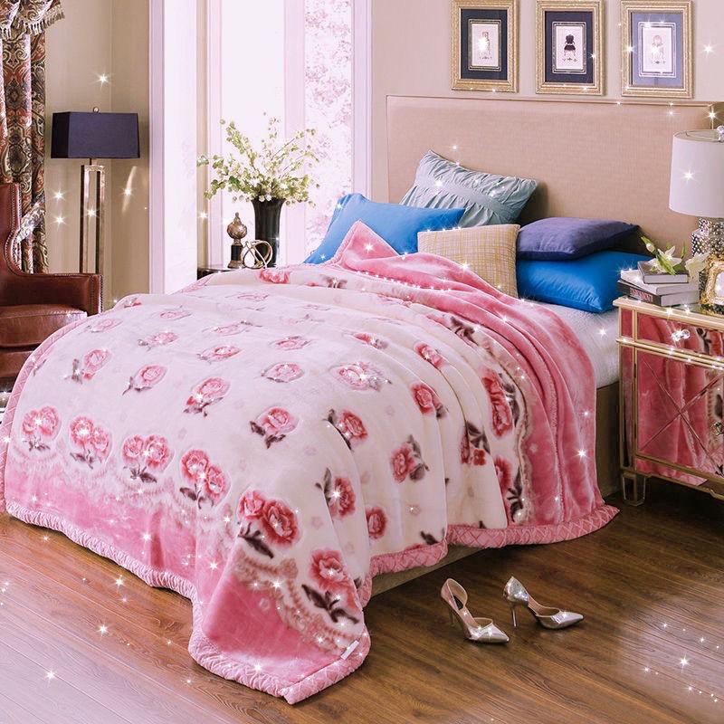 Double Thickening High Quality Blanket Flannel Blanket Coral Fleece Blanket Quilt Cushion Blanket Flannel Blanket Soft and Breathable