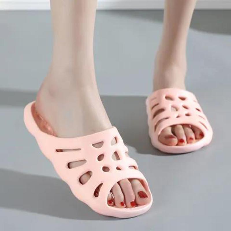 Bathroom Slippers Female Cute Non-slip Deodorant Shower Leaking Hollow Slippers Household Indoor Slippers Lightweight Non-slip