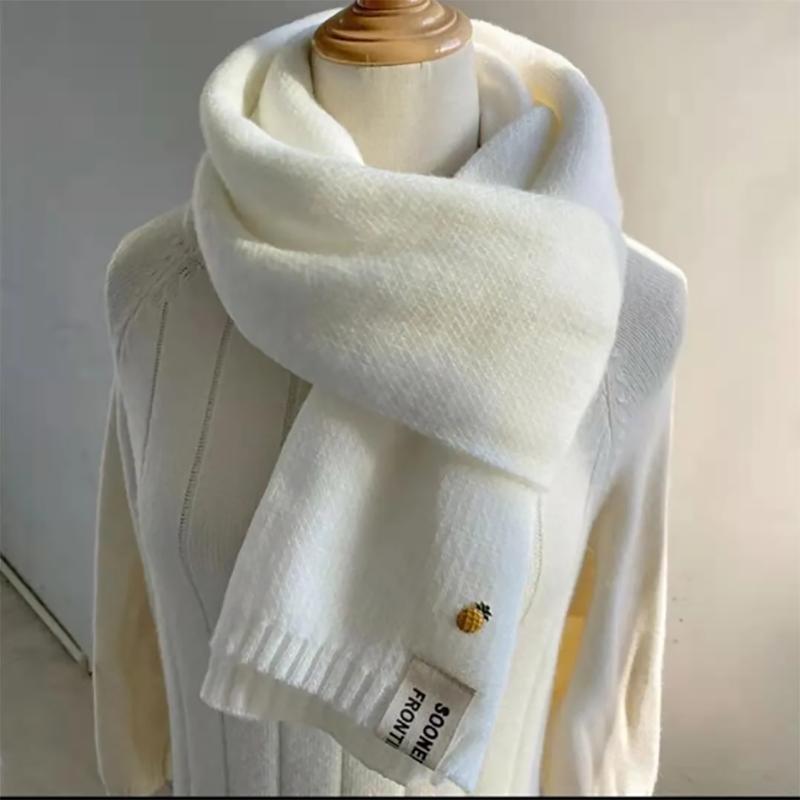 Little Pineapple Scarf Female Winter Style Korean Thickened Wild Fashion Cute Girl Knitted Wool Scarf