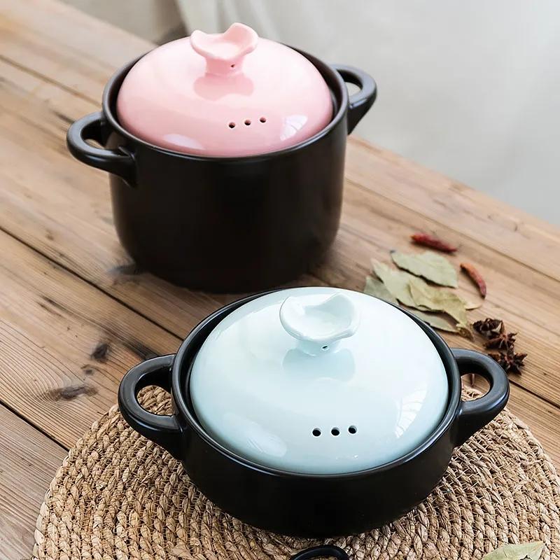 Casserole Stew Pot Soup Household High Temperature Resistant Ceramic Pot Complementary Food Small Casserole Stone Pot