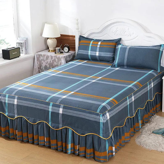 Bedroom Household Single-piece Sanding Bed Skirt Korean Version of One-piece Bed Skirt Bed Cover Simmons Protective Cover Can Not Afford The Ball