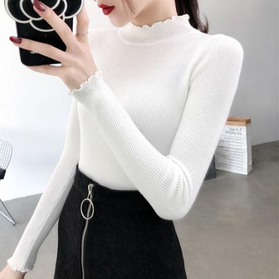 Sweaters for Women Pullover Casual Turtleneck Long Sleeve Knit Sweater Female Jumpers Basic Sweater