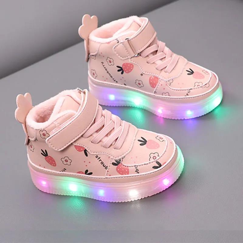 Baby Cotton Shoes Winter Two Cotton Light Toddler Children's Shoes 1-3-year-old Girls' Plush Sneakers Children's Casual Shoes Trend