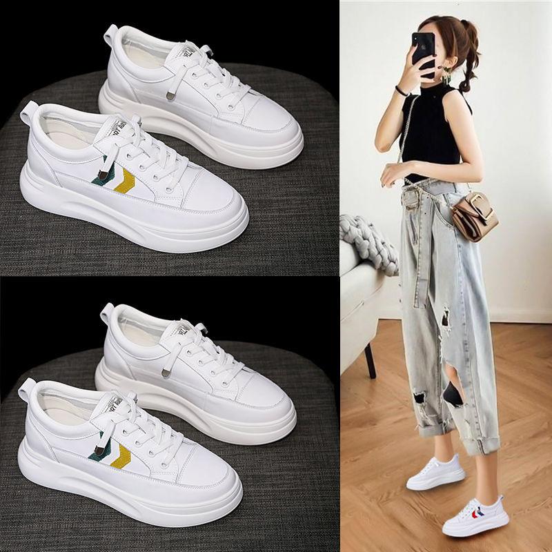 Thick-soled White Shoes All-match Casual Mesh Breathable Sneakers Mesh Shoes Lightweight and Breathable Increased Sole