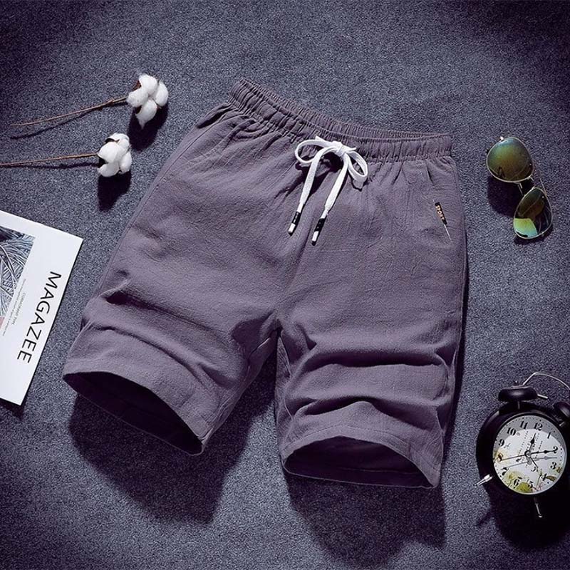 Shorts Men's Casual Five-point Pants Handsome Thin Loose Sports Beach Pants Summer Solid Color All-match Shorts