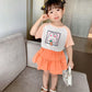 Autumn Spring Summer Casual Girls' Skirts Korean Version of Elastic Short Skirts Pleated Skirts Playful Style Culottes