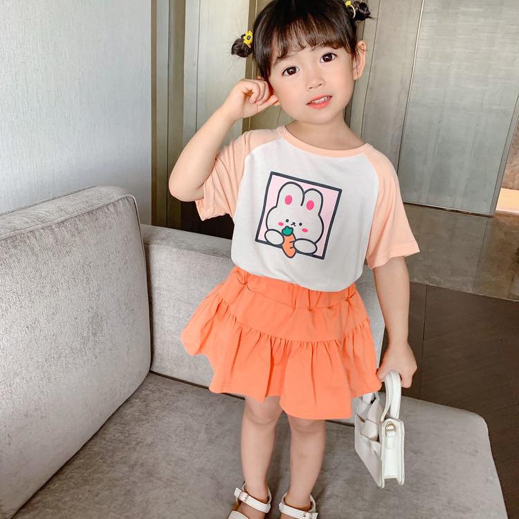 Autumn Spring Summer Casual Girls' Skirts Korean Version of Elastic Short Skirts Pleated Skirts Playful Style Culottes