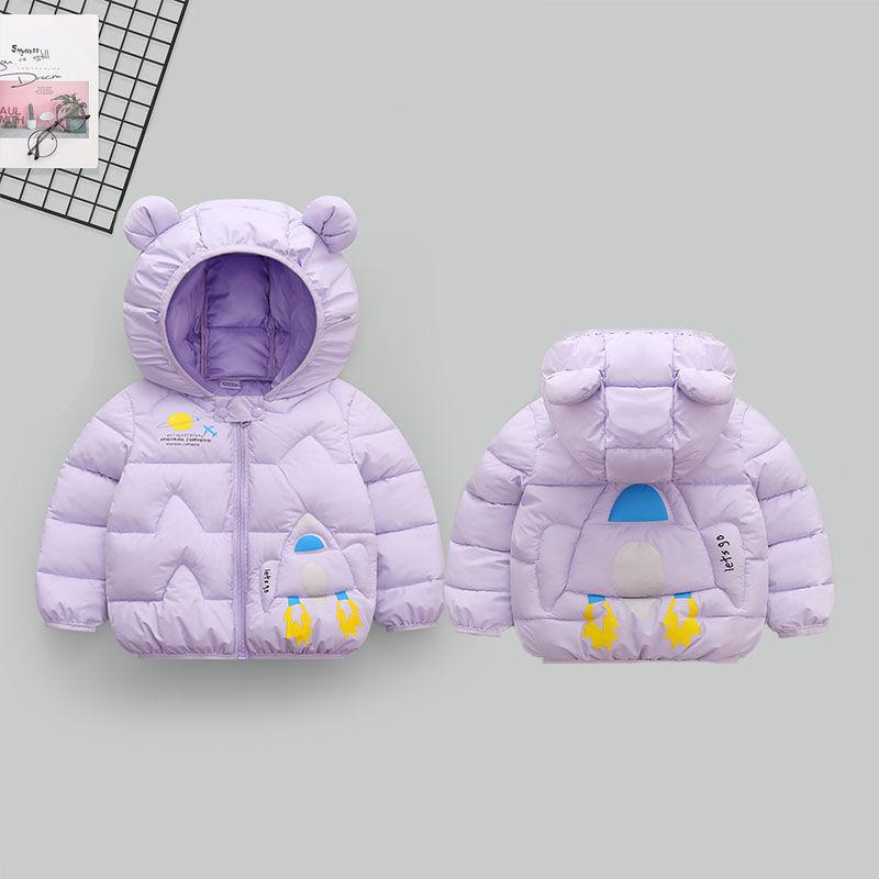 Cute Baby Girls Jacket Kids Boys Light Down Coats with Ear Hoodie Spring Girl Clothes Infant Children's Clothing for Boys Coat