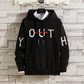 Wild Large Size Long Sleeve Hooded Jacket Autumn and Winter Cotton Sweater Men's Sweatshirt Trend