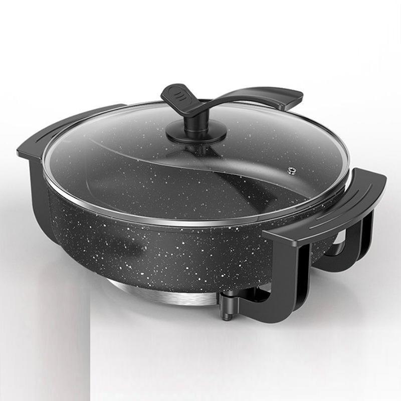 Mandarin Duck Pot Household Multi-function Steaming Cooking Frying Non-stick Large-capacity Electric Pot and Grilling All-in-one Pot