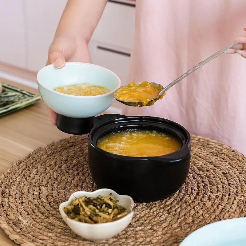 Casserole Stew Pot Soup Household High Temperature Resistant Ceramic Pot Complementary Food Small Casserole Stone Pot