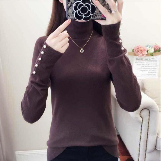 Turtleneck Sweater Women's 2020 Autumn and Winter New Slimming Bottoming Shirt Thickening Korean Version of The Loose Long-sleeved Sweater