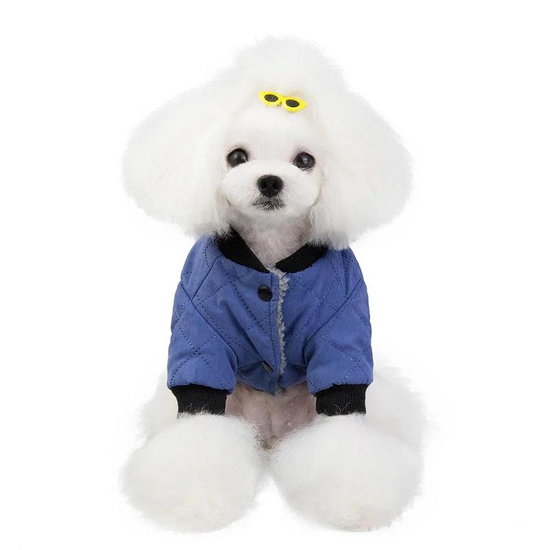 Dog Cat's Winter Clothes Teddy Bichon Small Dog Puppies Coat Pet Autumn and Winter Warm Jacket Outfits Cotton Bear 2 Legs Sleeves Cute Pet Clothing