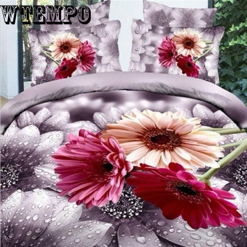 3D Bedding Set Print Cotton Duvet Cover Bedclothes with Pillowcase Bed sheet Bed Set