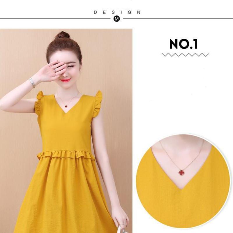 Women Ruffled Chiffon Dress Summer V-Collar Dresses Elegant Butterfly Sleeve Beach Party Female Dresses