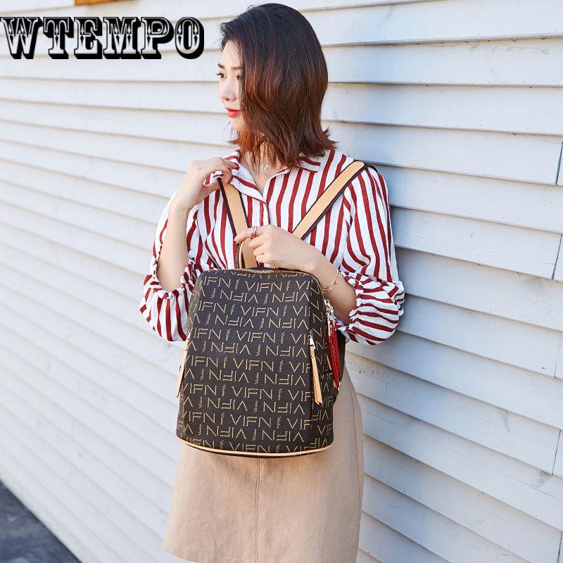 Vintage Leather Backpack Women Fashion Large Drawstring Rucksack School Travel Bag For Women