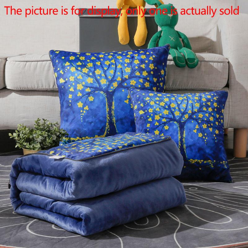 Dual-purpose Pillow Winter Coral Velvet Pillow Variable Quilt Sofa Pillow Car Warmth Artifact