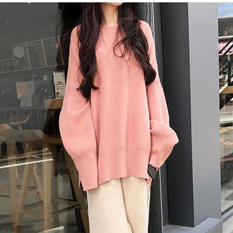 Autumn and Winter Fashion Korean Sweater Loose Casual Jacket Plus Size Young Women's Sweater