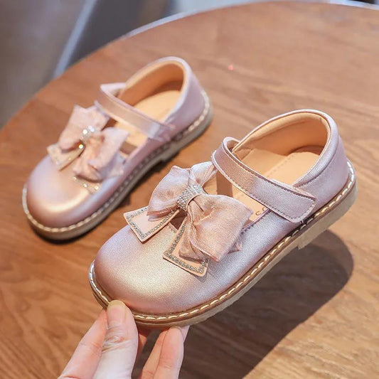 Girls' Leather Shoes Princess Shoes Spring and Autumn Soft-soled Non-slip Children's Single Shoes Baby Shoes Big Children's Girls' Shoes