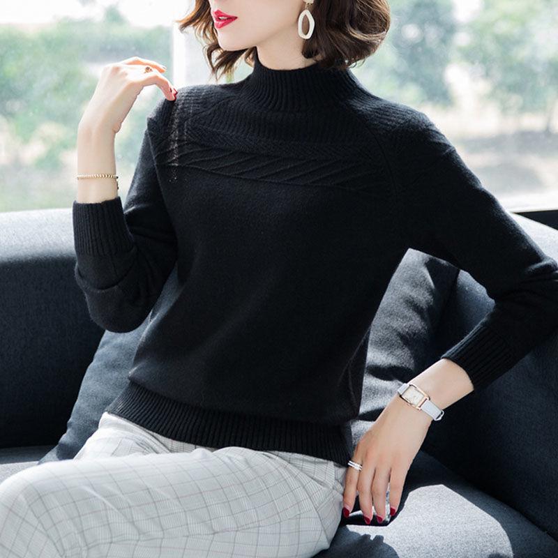 Fashion Women's Spring and Autumn Casual Wear Short Sweater Sweater Long-sleeved Sweater