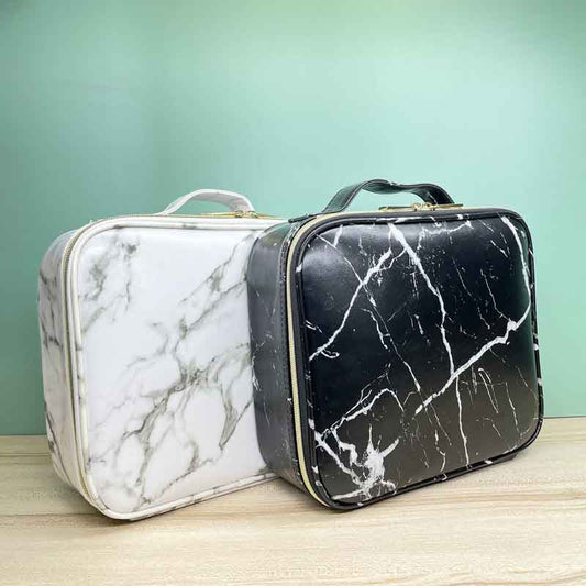 Cosmetic Bag Women's Portable Large-capacity Simple Fashion Marble Pattern Cosmetic Storage Bag