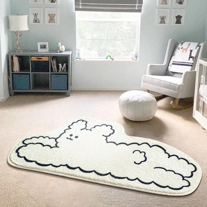 Cartoon Pattern Carpet Bedroom Bedside Blanket Household Long Strip Carpet Special-shaped Floor Mat