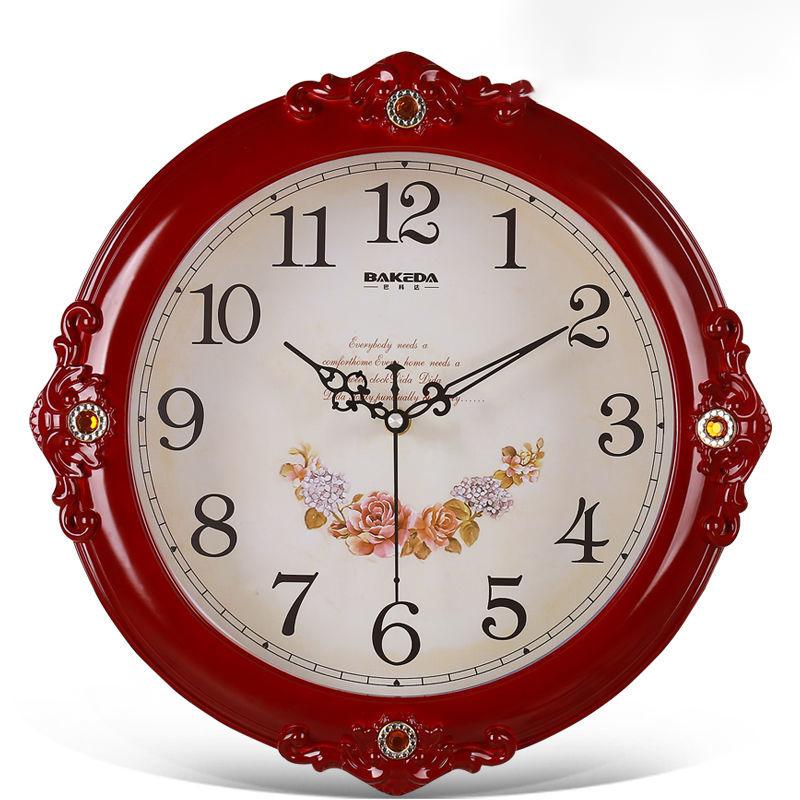 Modern Living Room Mute Wall Clock Fashion Creative Clock Personality Garden Big Clock European Style Wall Watch Household Quartz Clock