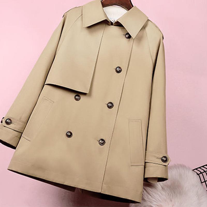 2021 Women's Short Windbreaker Autumn Coat British Style Coat