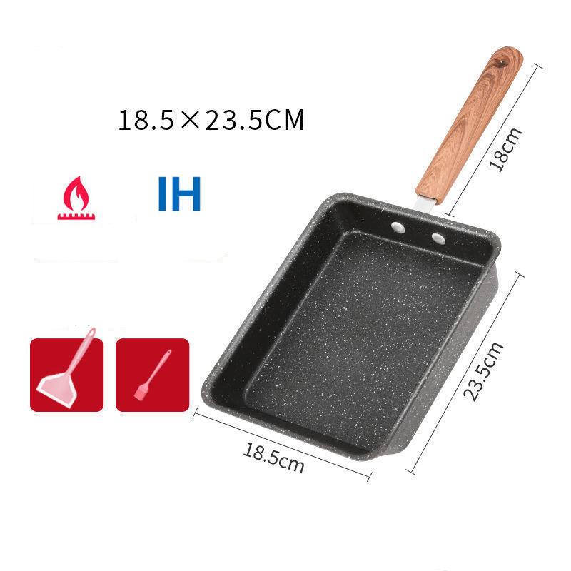 Square Saucepan Non-stick Pan Omelette Home Omelet Breakfast Pan Maifan Stone Flat Bottom