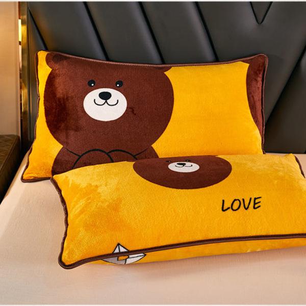 Thick Mink Velvet Pillowcase Milk Velvet Student Dormitory Flannel Pillowcase Bedding