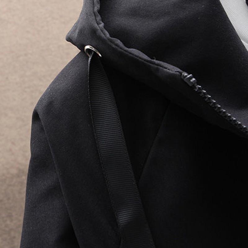 Spring and Autumn Men's Jacket Trend Korean Workwear Jacket Top Clothes Casual Hooded Men's Gown