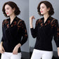 Women Vintage Printed  Woollen Sweater Short Loose Sweater Female V-neck Pullover Jumper Knit Outwear