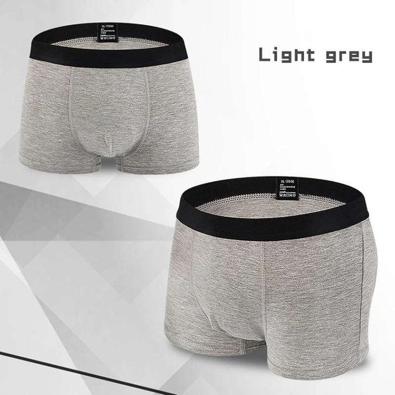 2 Packs Men's Underwear Over Size Extra Large Loose Pants Modal Stretch High Waist Boxer Shorts 5XL Briefs Comfortable Breathable Underpants  Panties