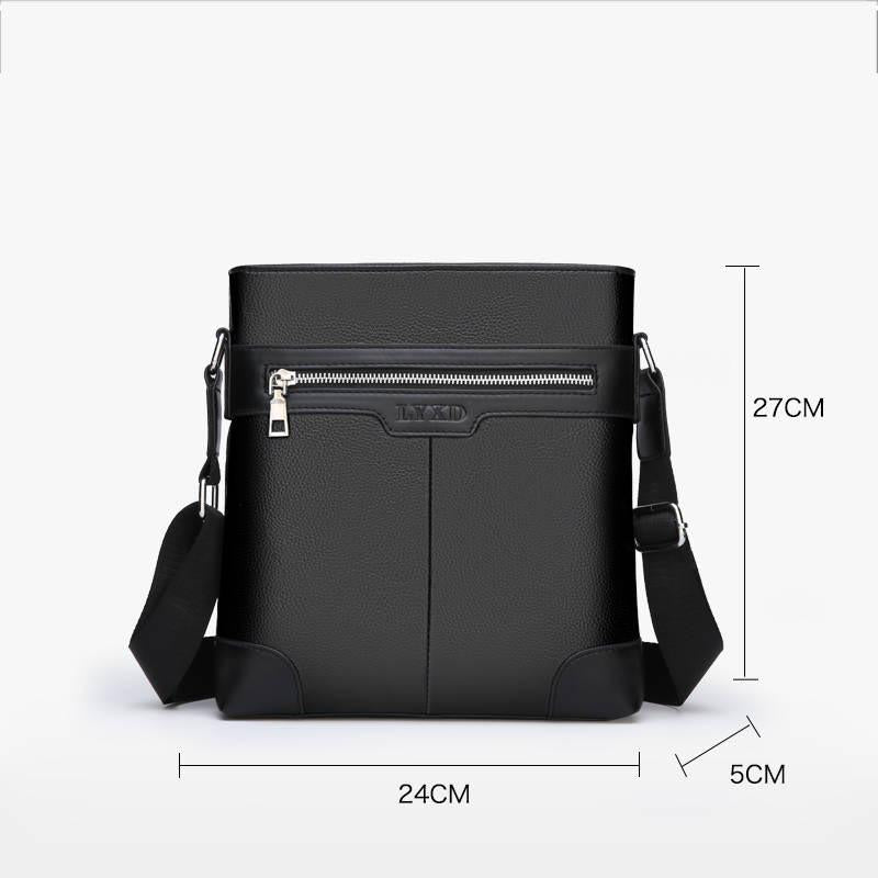 Men Genuine Leather Office Business Briefcase Laptop Case Attache Portfolio Bag Messenger Bag