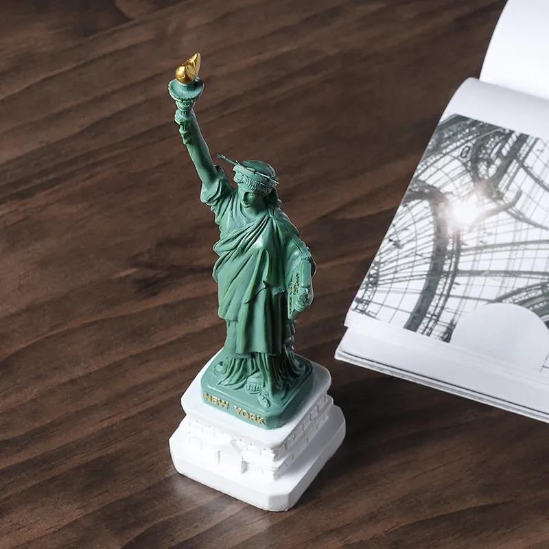 American Vintage Statue of Liberty Statue Crafts Creative Home Living Room Office Cabinet Decorations Ornaments