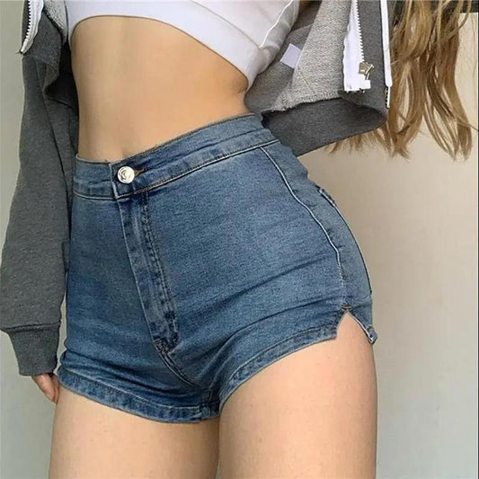 Sexy Tight Denim Shorts Women Loose Spring and Summer Thin Casual Shorts 3colors Black Grey Blue