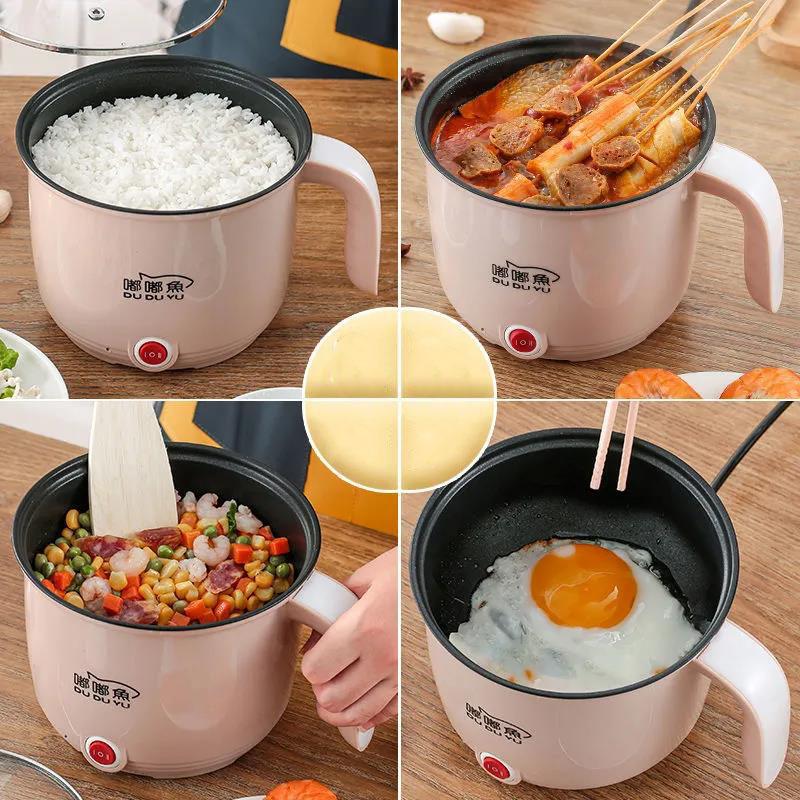 Electric Cooker Dormitory Small Electric Cooker Rice Cooker Small 2 People Cooking Rice Noodle Pot Mini Instant Noodle Pot Bedroom Pot