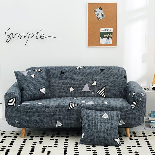 1-4 Seat Sofa Cover Full Cover Universal Cover Fashion Printing Elastic Universal Combination Sofa Cover Leather Sofa Cushion Towel Full Cover Fabric