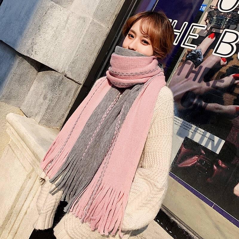 Scarf Women Autumn Winter Female Wool Plaid Svarves Ladies Cashmere Scarves Long Shawl Wrap Blanket