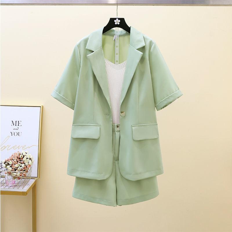 Summer Suit Two-piece Shorts + Short-sleeved Jacket Suit Female Thin Section Temperament Casual Professional Suit Two-piece Female