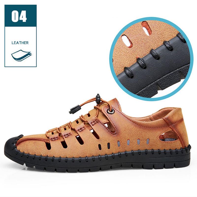 Men's Shoes Mens Sandals Summer High Quality Leather Casual Shoes Men Beach Sandals Sandalias Hombre