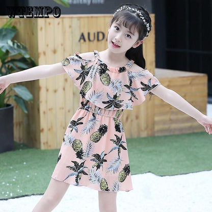 Children's Wear Girls Dress 2019 Summer Chiffon Beach Skirt Bohemian Holiday Skirt