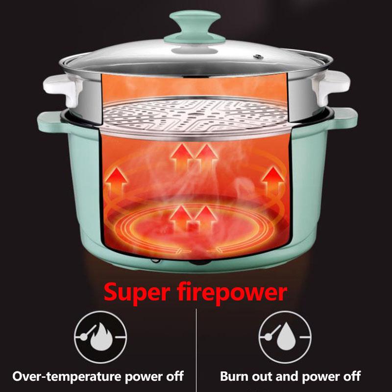 900W Mini Electric Boiler Multi-function Electric Heat Pot Non-stick Cookware Wok Kitchen Supplies