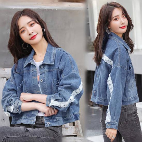 2019 Denim Jacket Blue Bomber Short Jeans Jacket Casual Ripped Denim Outwear Slim Jeans Jack Coat