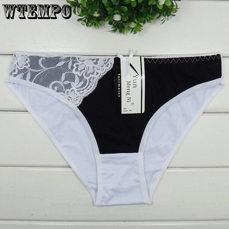 Women Underwear Cotton Sexy Lace Low Waist Ladies Panties Knickers Briefs Lingerie 6 pcs/Lot