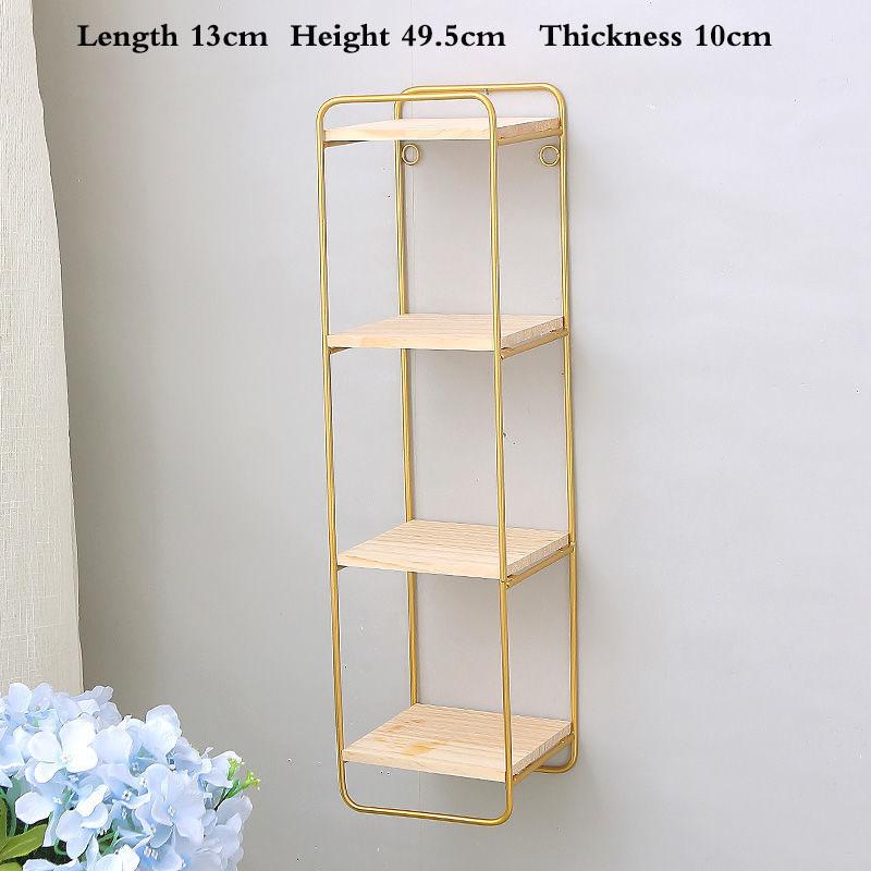 Nordic Wall Racks Living Room Wrought Iron Wall Wall Decoration Partition Wall Hanging Free Punching Wall Hanging Bookshelf